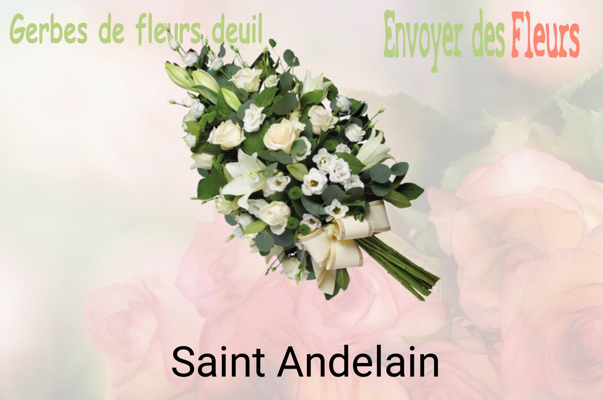 Gerbe de fleurs de deuil livrée à Saint-Andelain